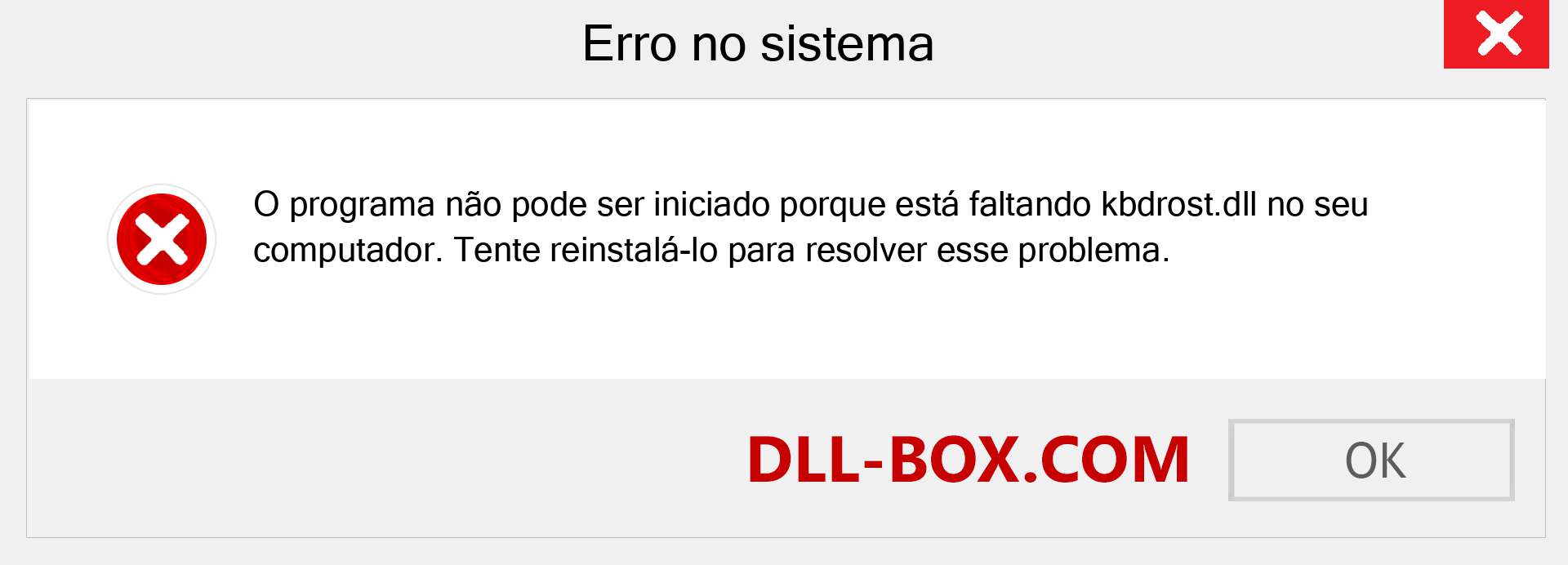 Arquivo kbdrost.dll ausente ?. Download para Windows 7, 8, 10 - Correção de erro ausente kbdrost dll no Windows, fotos, imagens